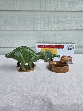 Funwares Nachosaurus Dinosaur Nacho Chip Dip Snack Dish Set Open Box Party